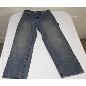 Vintage US Polo Assn Jeans Mens 34x34 Blue Carpenter Utility Workwear Y2K